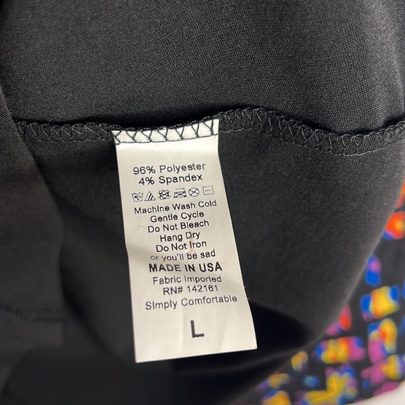 3 piece outfit Large solid black LulaRoe tank top matching OS Leggings set BNWT - Picture 3 of 8